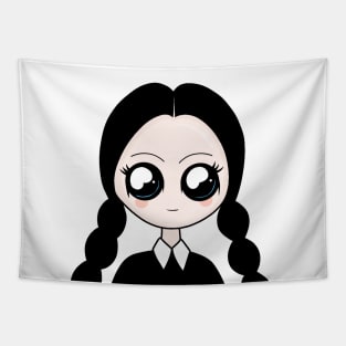 Kawaii Wednesday Addams Tapestry