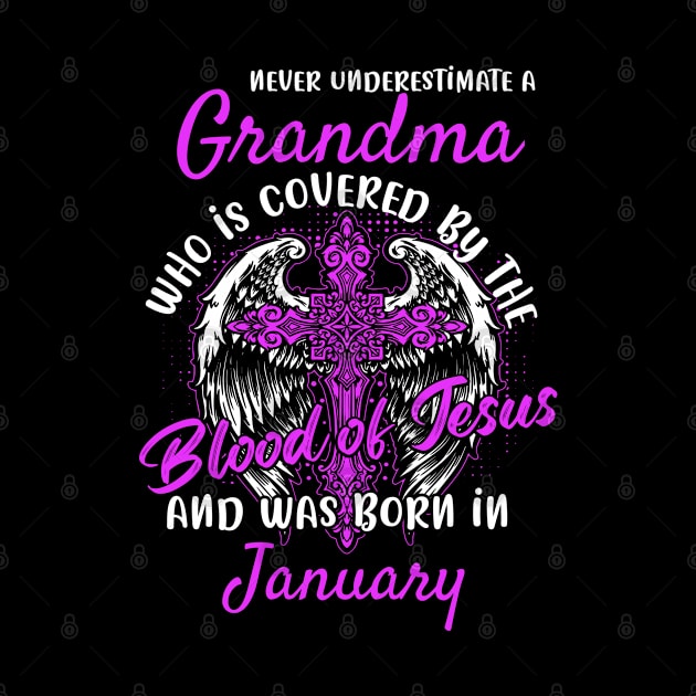 Christian Grandma who was Born in January Birthday Faith Gift by ArtedPool