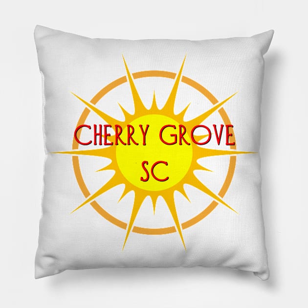 Cherry Grove, South Carolina Pillow by Naves