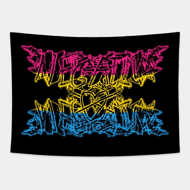 Negative Øhio Logo - Brutal Pan Pride Tapestry by Negative Øhio Merch