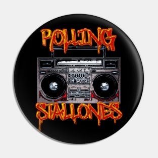 Rolling Stallones Boombox Pin