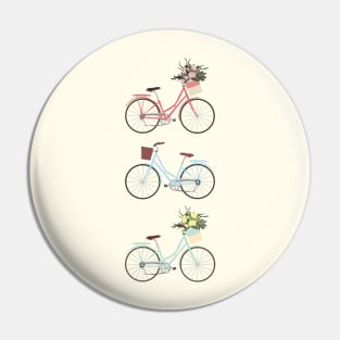 Pastel Bicycles Pin