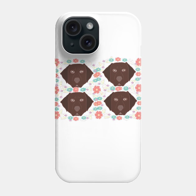 flower and chocolate labrador retriever face labradors dog gift lab Phone Case by T-shirt verkaufen