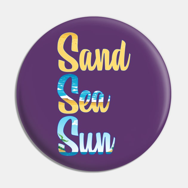 Sand Sea Sun Pin by Purwoceng