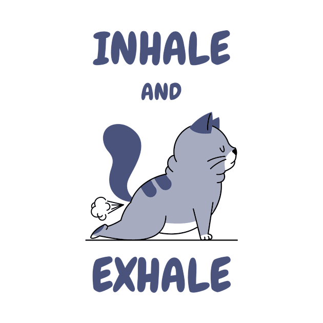 yoga cat funny inhale and exhale by Mced