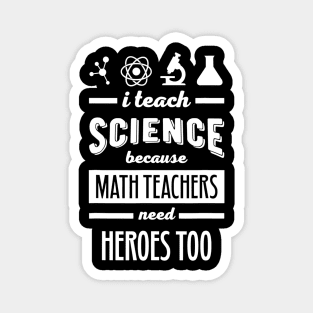 Science Teacher Appreciation Gifts I Teach Science Heroes Magnet