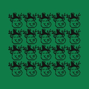 Christmas deer pixel art T-Shirt