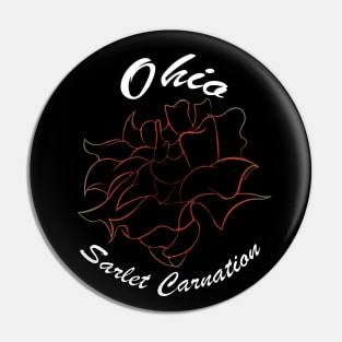 Ohio - Scarlet Carnation Pin