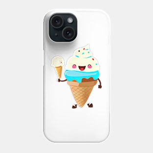 Happy cute ice cream #5 Phone Case