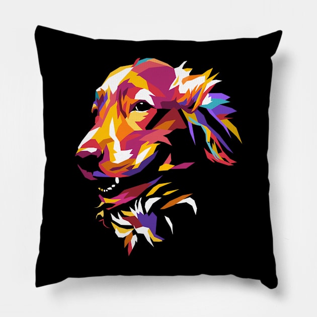 Dog Pop Art Pillow by Gariswave