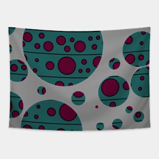 Modern Polka Dots - Fine Wine Tapestry