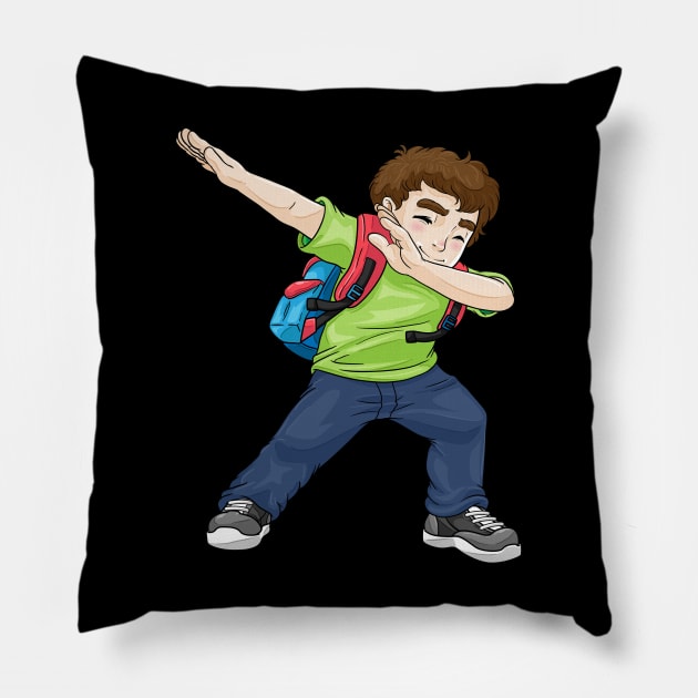 Funny Dabbing Boy School Shirt first day of school Pillow by ELFEINHALB