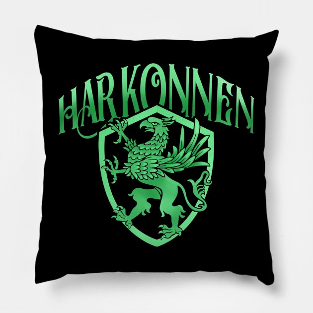 House Harkonnen v2 Pillow by VanHand