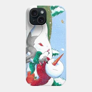 Catching Leaves and Snow Phone Case