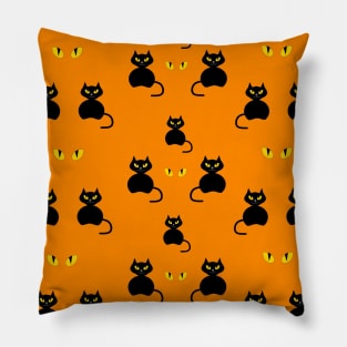 HALLOWEEN Black Cats And Cat Eyes Pillow