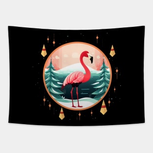 Flamingo Flock Sunset, Love Flamingos Tapestry