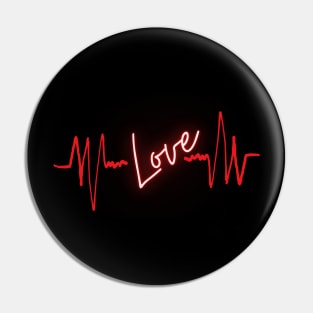 Love Heartbeat Pin