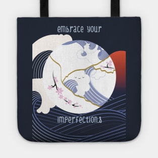 Kintsugi Moon Kanagawa Wave Tote