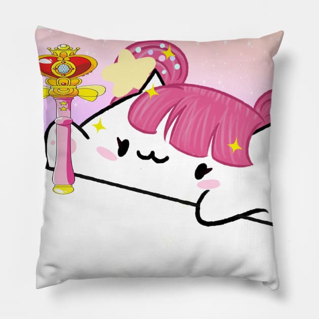 Magical Girl Cat Pillow by Roxia