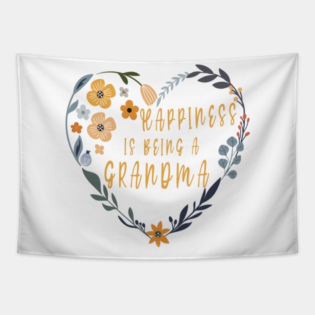 Grandma Gift - Happiness Is Being A Grandma Tapestry by artbypond
