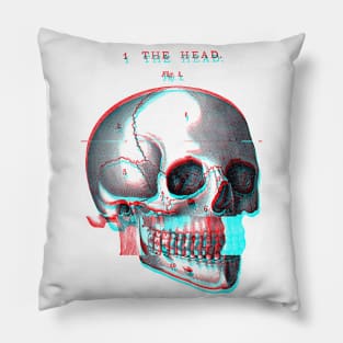 Glitch Skull Pillow