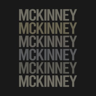 Gray Text Art McKinney T-Shirt