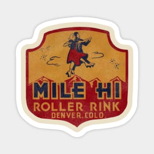 Mile Hi Roller Rink Vintage Defunct Skating Club Magnet