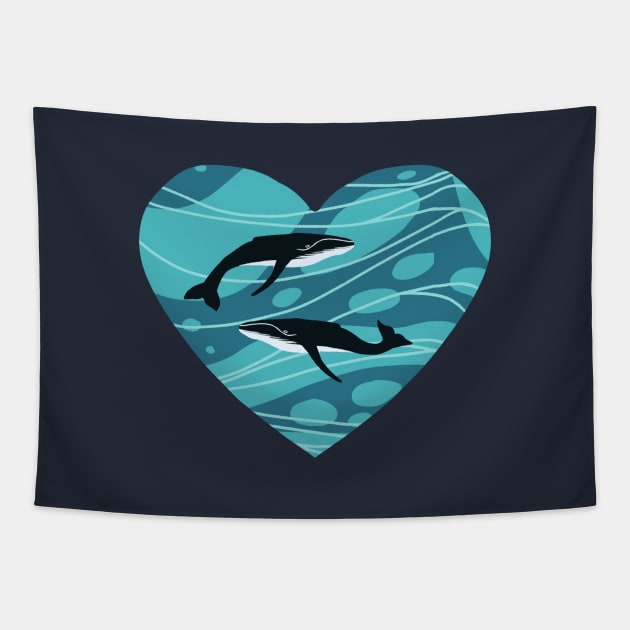 I love Whales Tapestry by Olooriel