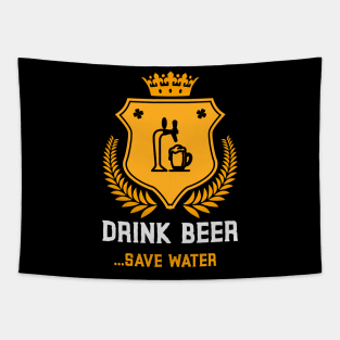 Drink Beer Save Water Tapestry