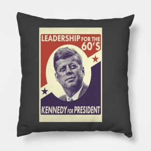 JFK for President 1960 Vintage John F. Kennedy Pillow