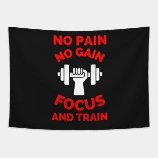 No Pain No Gain Focus And Train Tapestry