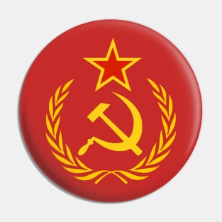 Soviet Hammer and Sickle Star Pin