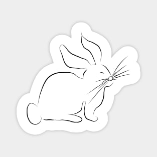 A minimal easter bunny Magnet