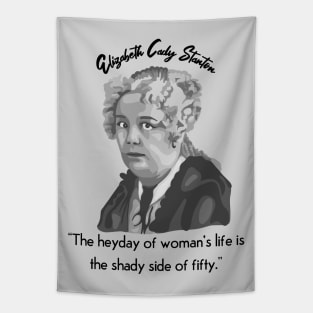 Elizabeth Cady Stanton Portrait and Quote Tapestry