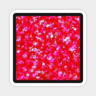 Red and Pink Splatter Abstract Magnet