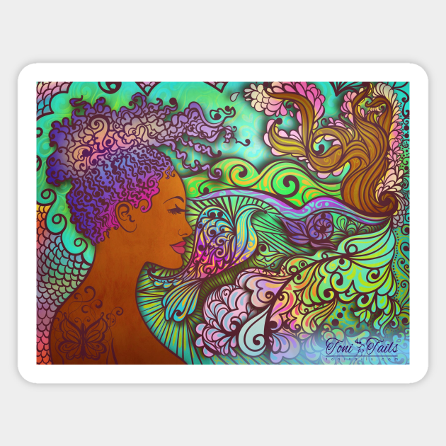 Lady of the Forest - African American - Sticker