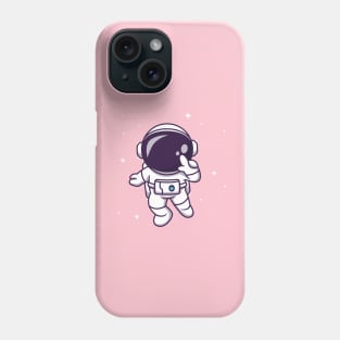 Cute Astronaut Flying In Space Cartoon Phone Case