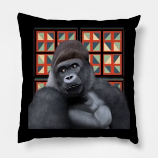 Sitting Gorilla Pillow