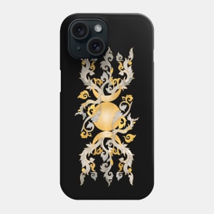 Triple Moon - Triple Goddess Pearl and Gold Phone Case