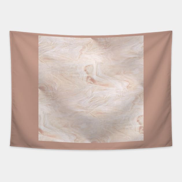 Mauve Sand Smoke Marble on White Swirl Glass Tapestry by Simple Life Designs