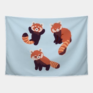 Three cute red pandas Tapestry