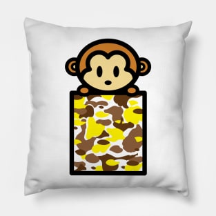 Monkey Pocket Camo Bambu Brand Anime Cartoon Pillow