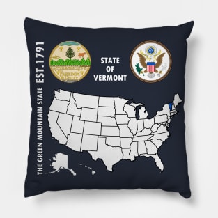 State of Vermont Pillow