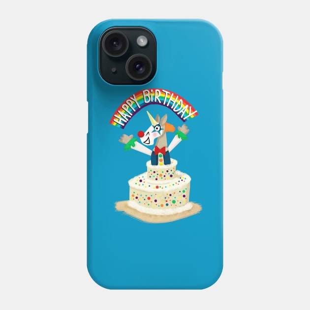 Happy Birthday Unicorn Phone Case by Thatssounicorny