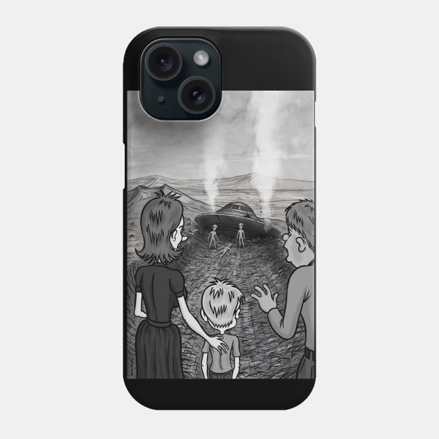 I Want To Believe Roswell Crash UFOs and Ancient Aliens Pardody Phone Case by AtomicMadhouse