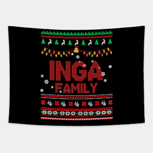 Inga Family Christmas, Name Xmas , Merry Christmas, Name , Birthday, Middle name Tapestry