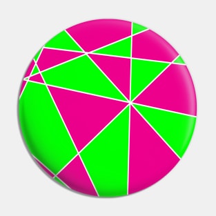 Neon Green And Pink Pattern Pin