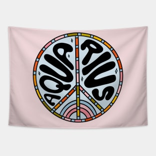 Aquarius Peace Sign Tapestry