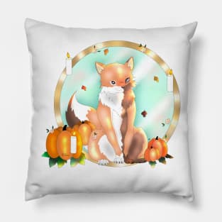 Fox and mirror Pillow