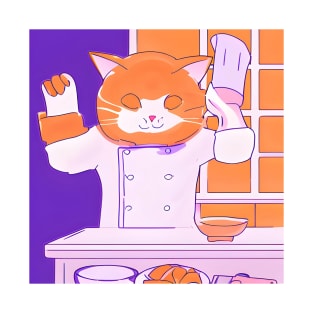orange cat cooking 03 T-Shirt